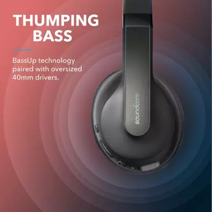 Soundcore by Anker Life Q10 with Fast Charging Bluetooth Headset  (Black, On the Ear)