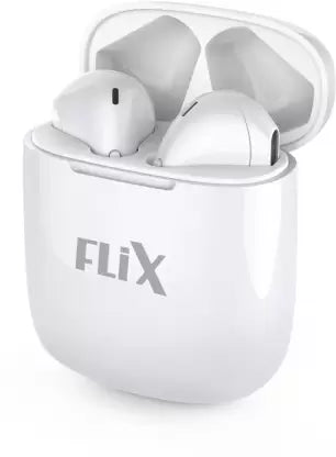 flix by Beetel Breeze TWS 100 Bluetooth Headset  (White, True Wireless)