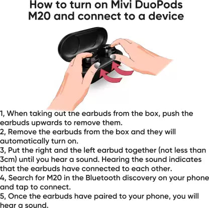 Mivi DuoPods M20 True Wireless Bluetooth Headset  (Black, True Wireless)