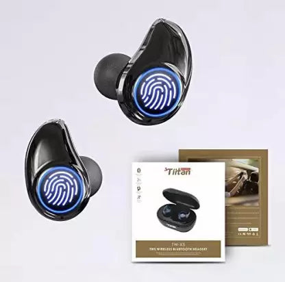 Tiitan TW-X5 Bluetooth Headset  (Black, In the Ear)