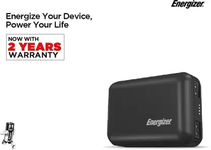 Energizer 10000 mAh Power Bank (10 W, Fast Charging)  (Black, Lithium Polymer)