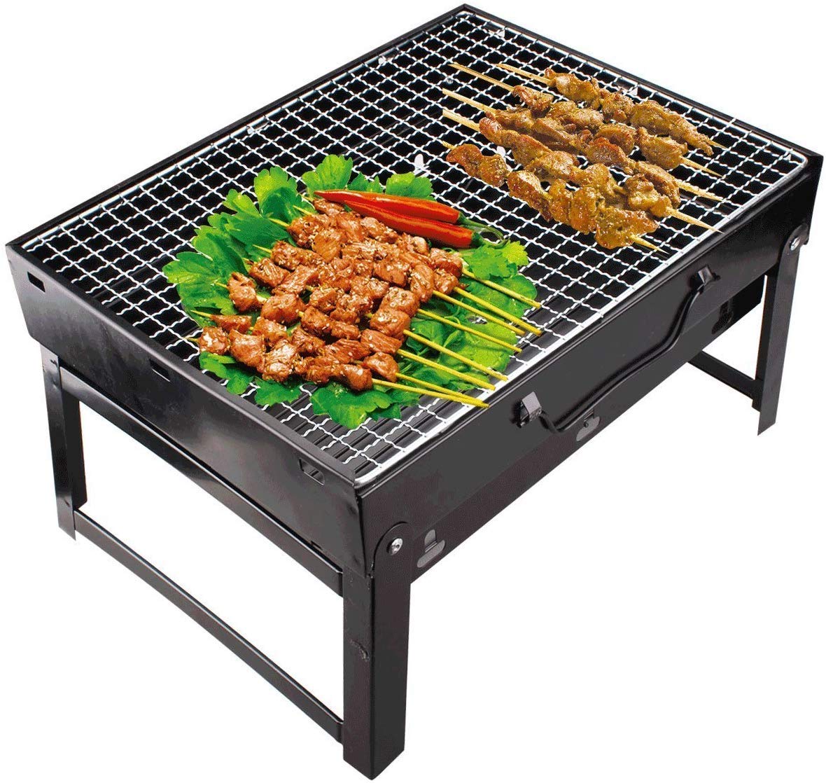 Nouvetta Folding & Portable Charcoal Outdoor Barbeque Grill Carbon Steel (Black)